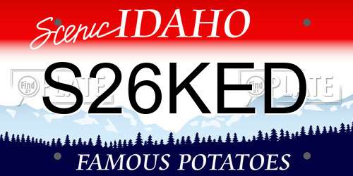 S26KED Idaho License Plate