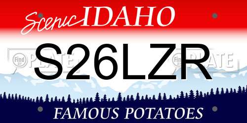 S26LZR Idaho License Plate