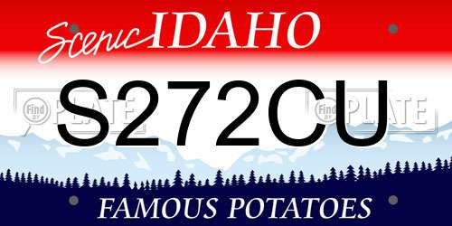 S272CU Idaho License Plate