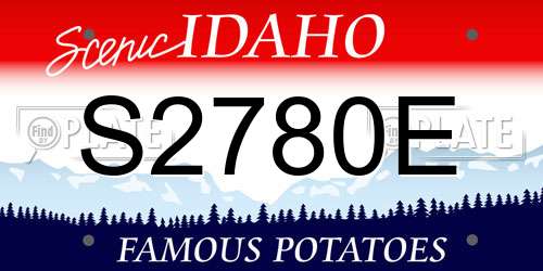 S2780E Idaho License Plate