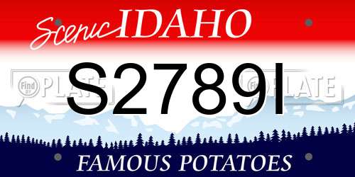 S2789I Idaho License Plate