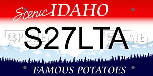 S27LTA Idaho License Plate