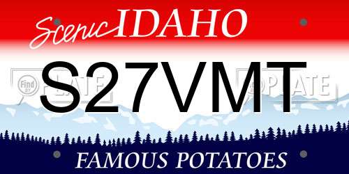 S27VMT Idaho License Plate