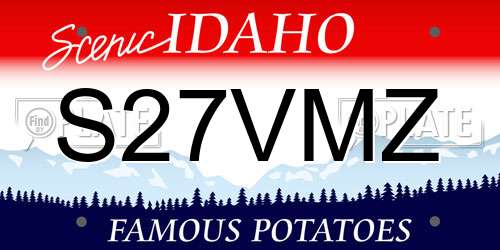 S27VMZ Idaho License Plate