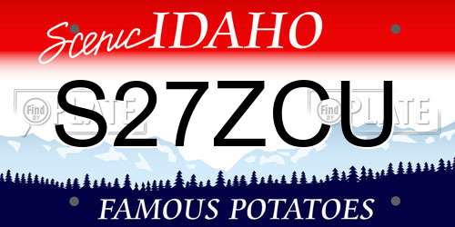 S27ZCU Idaho License Plate