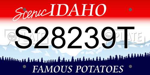 S28239T Idaho License Plate