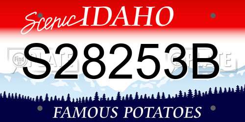 S28253B Idaho License Plate