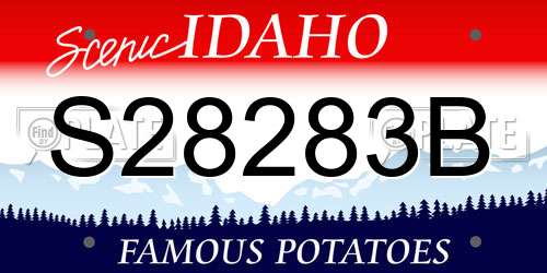 S28283B Idaho License Plate