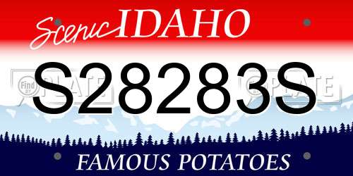 S28283S Idaho License Plate