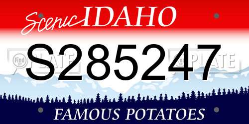 S285247 Idaho License Plate