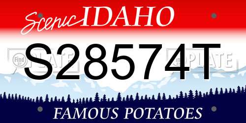 S28574T Idaho License Plate