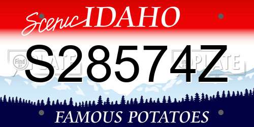 S28574Z Idaho License Plate