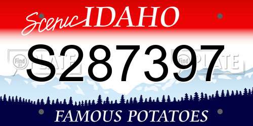 S287397 Idaho License Plate