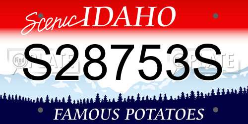 S28753S Idaho License Plate