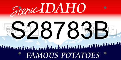 S28783B Idaho License Plate