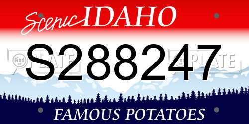 S288247 Idaho License Plate