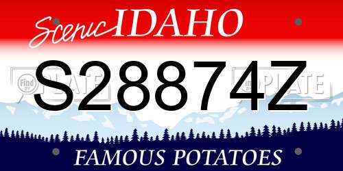 S28874Z Idaho License Plate