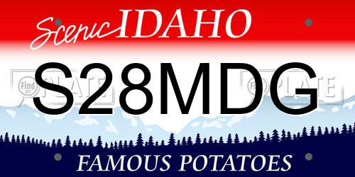 S28MDG Idaho License Plate