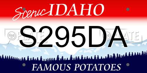 S295DA Idaho License Plate