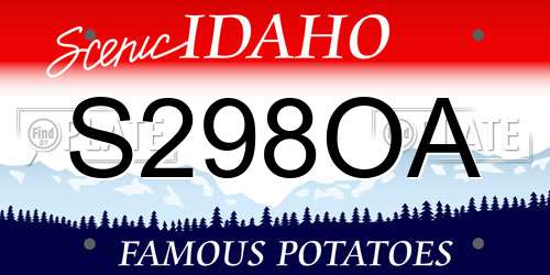 S298OA Idaho License Plate
