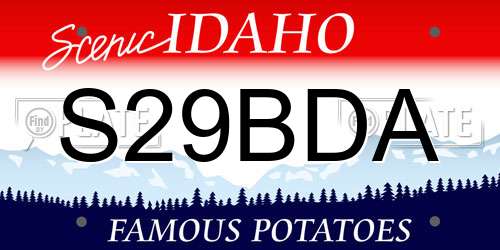 S29BDA Idaho License Plate