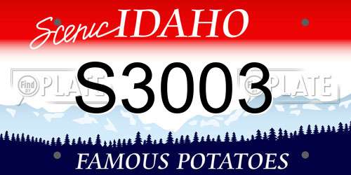 S3003 Idaho License Plate