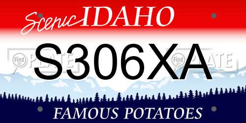 S306XA Idaho License Plate