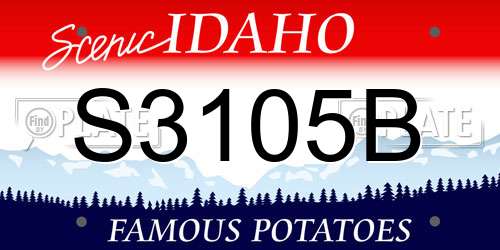 S3105B Idaho License Plate