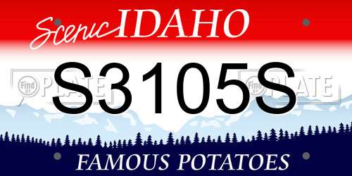 S3105S Idaho License Plate