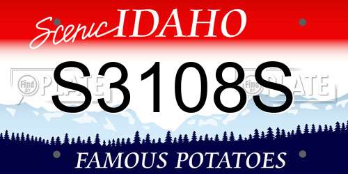 S3108S Idaho License Plate