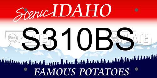 S310BS Idaho License Plate