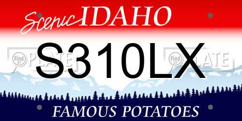 S310LX Idaho License Plate