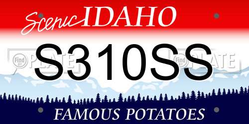 S310SS Idaho License Plate