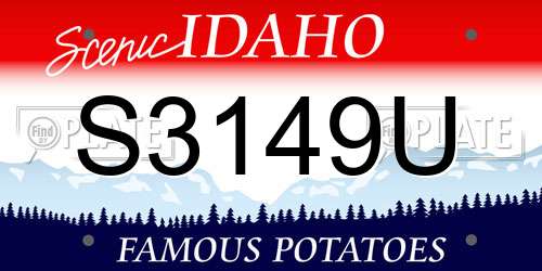 S3149U Idaho License Plate
