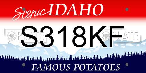 S318KF Idaho License Plate