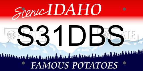 S31DBS Idaho License Plate