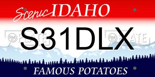 S31DLX Idaho License Plate