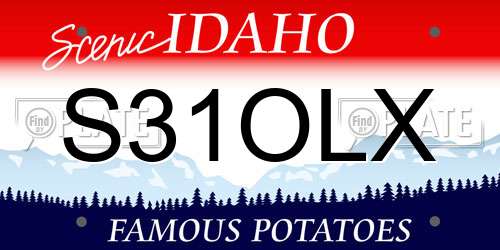 S31OLX Idaho License Plate