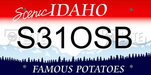 S31OSB Idaho License Plate
