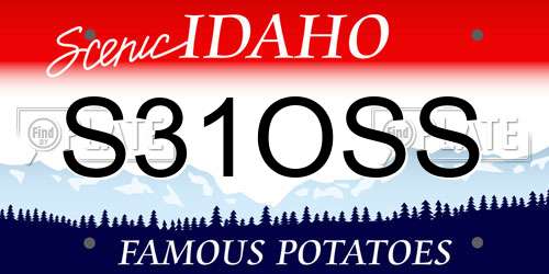 S31OSS Idaho License Plate