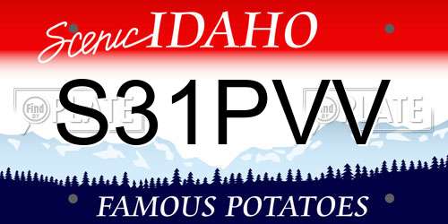 S31PVV Idaho License Plate