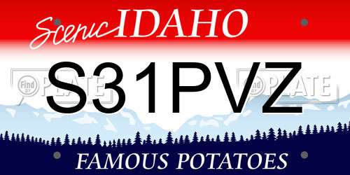 S31PVZ Idaho License Plate
