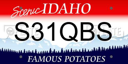 S31QBS Idaho License Plate