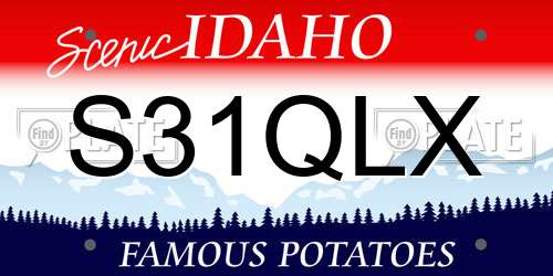 S31QLX Idaho License Plate