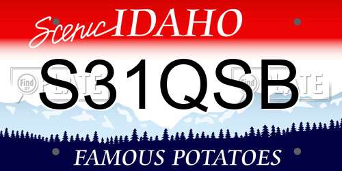 S31QSB Idaho License Plate