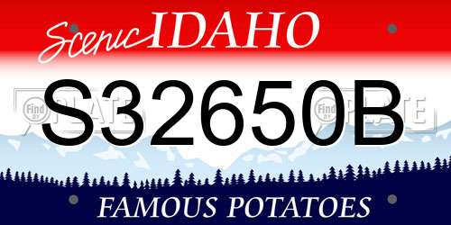 S32650B Idaho License Plate