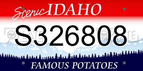 S326808 Idaho License Plate