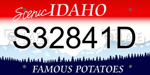 S32841D Idaho License Plate