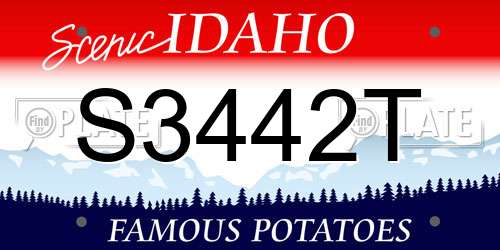 S3442T Idaho License Plate