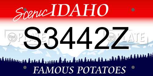 S3442Z Idaho License Plate